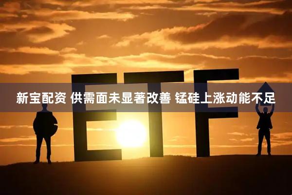 新宝配资 供需面未显著改善 锰硅上涨动能不足